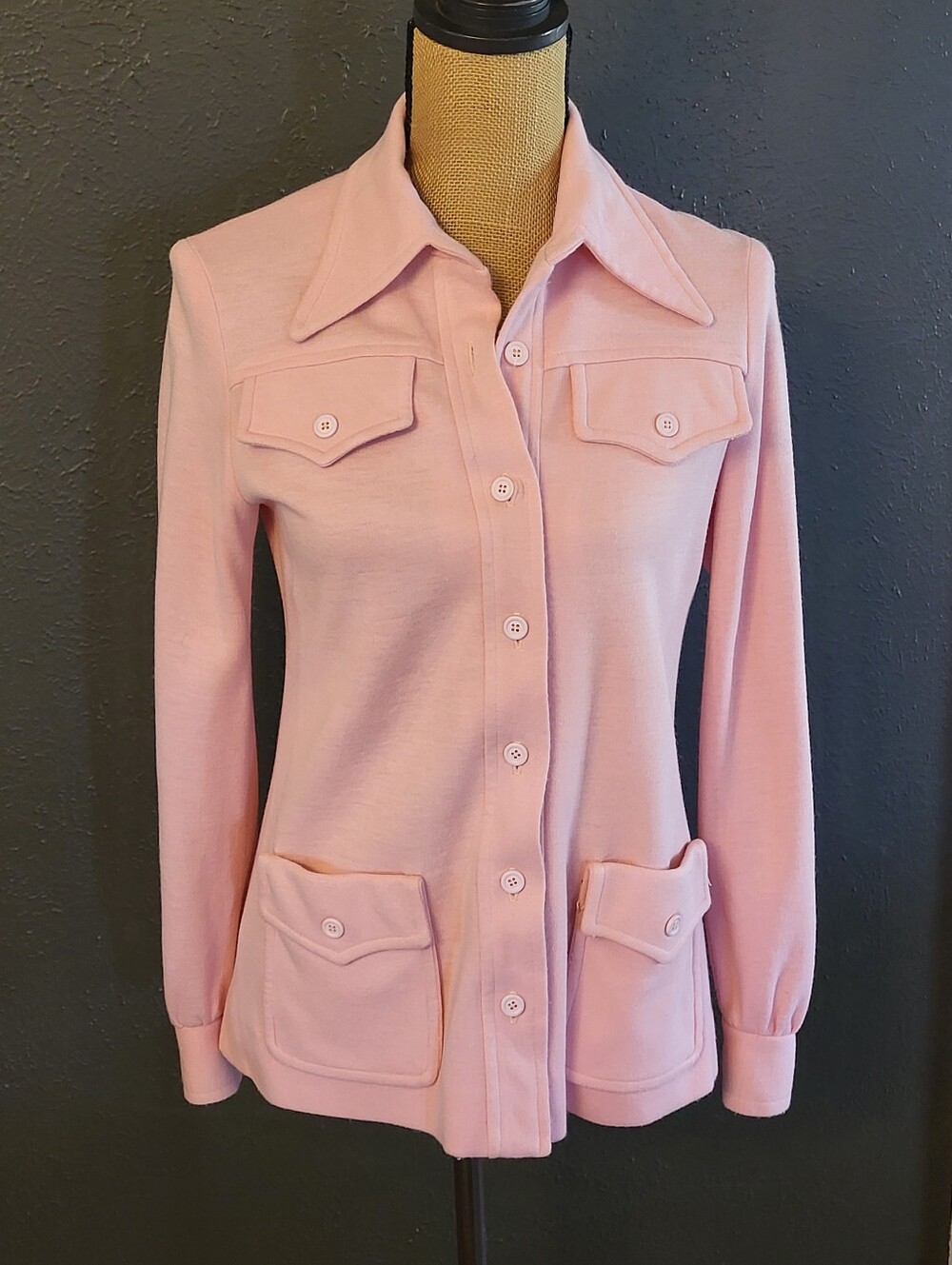 Eve Le Coq Vintage 70s California Western Jacket/Blazer Pink Small